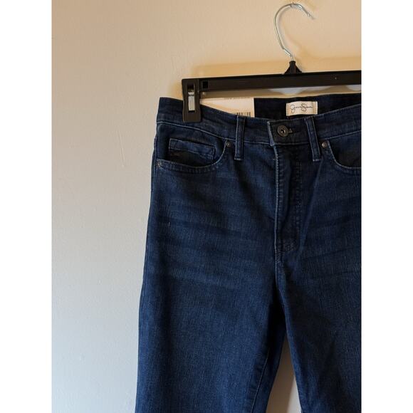 Jesica Simpson Low Rise Bootcut Women's size 4/27 Dark Wash Blue Denim Jeans - Picture 3 of 8